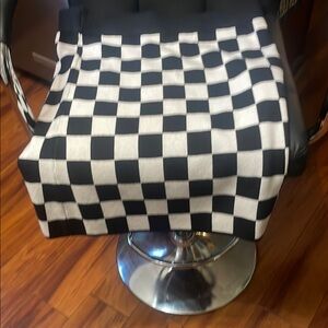 Graphic Black & White Checkerboard Mini Skirt